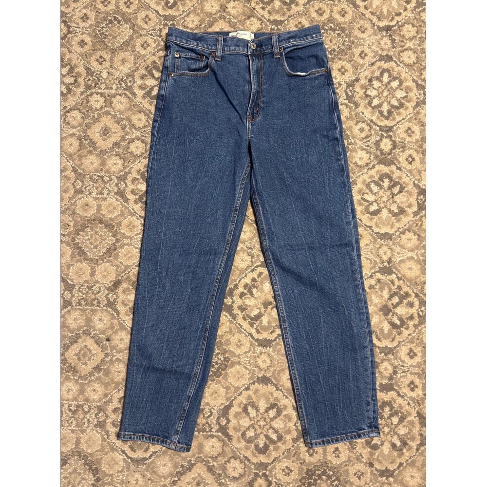 Abercrombie & Fitch The Mom High Rise Jeans Womens 4 Size 27 Medium Wash Stretch